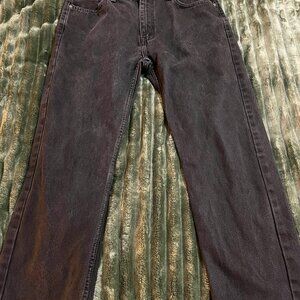 Levis Levi's mens 505 black Regular fit Straight jeans 100% cotton, 38x30